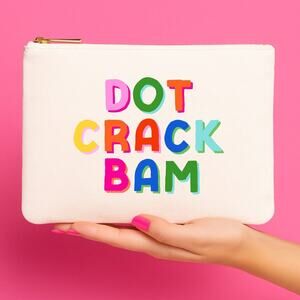 Mahjong Canvas Zip Pouch – Dot Crack Bam